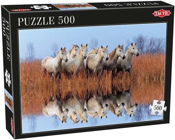 Tactic (53340) - "Pferde vor dem Wasser" - 500 Teile Puzzle