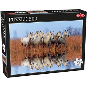 Tactic (53340) - "Pferde vor dem Wasser" - 500 Teile Puzzle