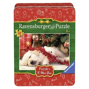 Ravensburger (07546) - "Christmas Puppy" - 80 Teile Puzzle