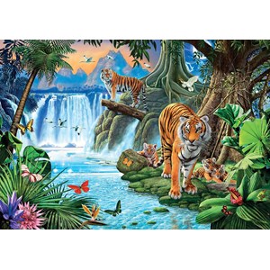 Clementoni (31636) - "Die Tiger Familie" - 1500 Teile Puzzle