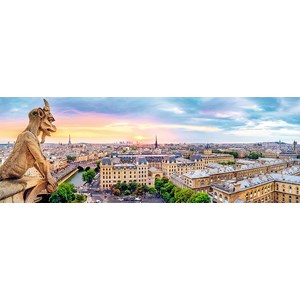 Trefl (29029) - "Blick von der Kathedrale Notre-Dame über Paris" - 1000 Teile Puzzle