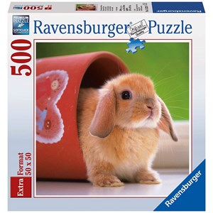 Ravensburger (15223) - "Schnuckeliges Häschen" - 500 Teile Puzzle