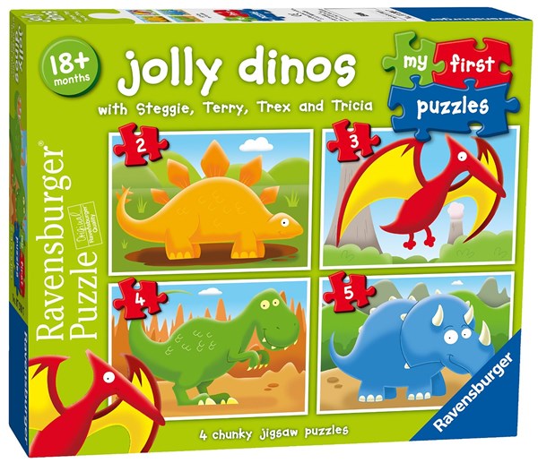 Ravensburger (07289) - "Jolly Dinos" - 2 3 4 5 Teile Puzzle
