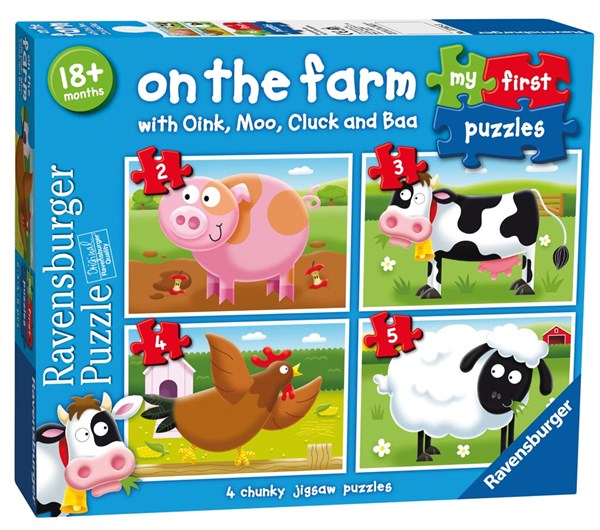 Ravensburger (07302) - "On the Farm" - 2 3 4 5 Teile Puzzle