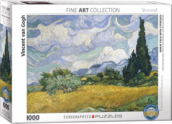 Eurographics (6000-5307) - Vincent van Gogh: "Weizenfeld mit Zypressen" - 1000 Teile Puzzle