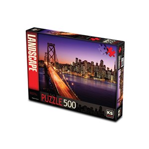 KS Games (11376) - Brigitte Peyton: "San Francisco Bridge at Sunset" - 500 Teile Puzzle
