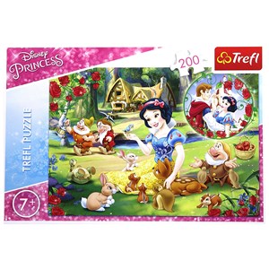 Trefl (13204) - "Disney Prinzessinen - Abenteuer im Märchenwald" - 200 Teile Puzzle