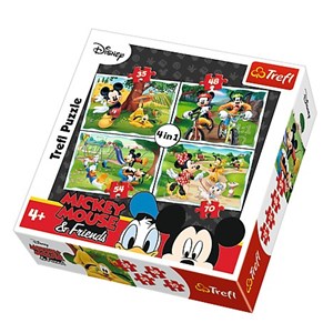 Trefl (34261) - "Mickey Maus und Freunde, Freizeitaktivitäten" - 35 48 54 70 Teile Puzzle
