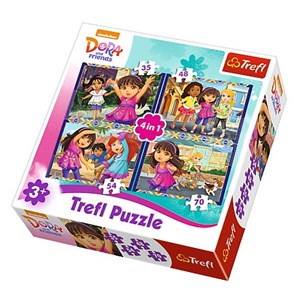Trefl (34265) - "Dora und Freunde, Spaß in der Stadt" - 35 48 54 70 Teile Puzzle