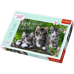 Trefl (13215) - "Drei süße Katzenkinder" - 260 Teile Puzzle