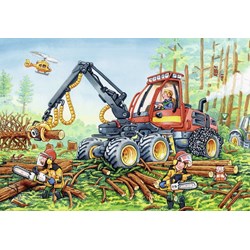 Ravensburger (07802) - "Bagger und Waldtraktor" - 24 Teile Puzzle