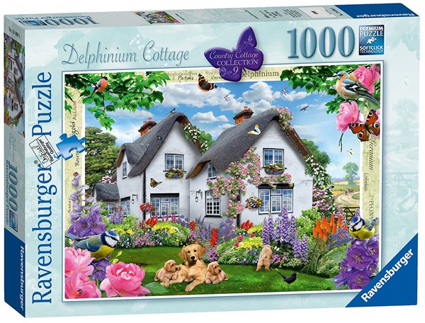 Ravensburger (19496) - "Delphinium Cottage" - 1000 Teile Puzzle