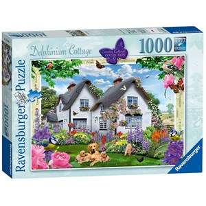 Ravensburger (19496) - "Delphinium Cottage" - 1000 Teile Puzzle