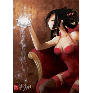 Nathan (87546) - Misstigri: "Lotus" - 1000 Teile Puzzle