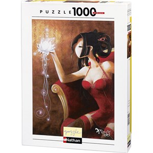 Nathan (87546) - Misstigri: "Lotus" - 1000 Teile Puzzle
