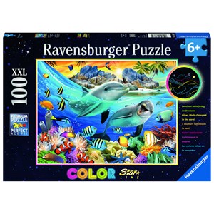 Ravensburger (13667) - "Leuchtendes Korallenriff" - 100 Teile Puzzle