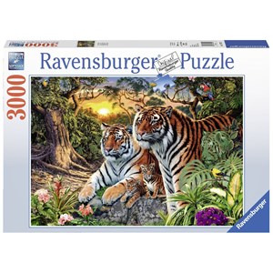 Ravensburger (17072) - "Versteckte Tiger" - 3000 Teile Puzzle