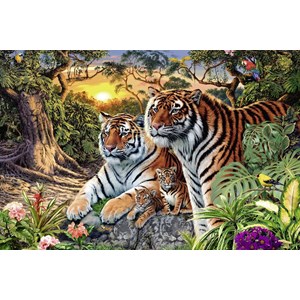 Ravensburger (17072) - "Versteckte Tiger" - 3000 Teile Puzzle