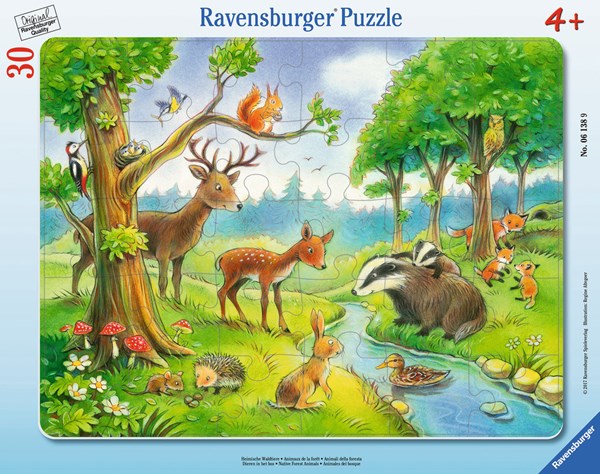 Ravensburger (06138) - "Heimische Waldtiere" - 30 Teile Puzzle