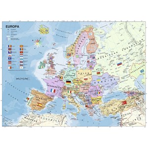 Ravensburger (12837) - "Politische Europakarte" - 200 Teile Puzzle