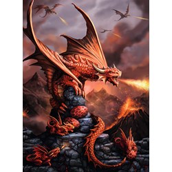 Ravensburger (14747) - Anne Stokes: "Feuriger Drache" - 500 Teile Puzzle