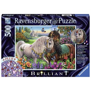 Ravensburger (14911) - "Glitzerndes Pferdepaar" - 500 Teile Puzzle