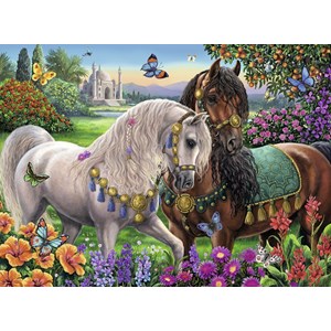 Ravensburger (14911) - "Glitzerndes Pferdepaar" - 500 Teile Puzzle