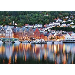 Ravensburger (19715) - "Bergen, Norwegen" - 1000 Teile Puzzle