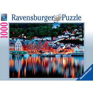 Ravensburger (19715) - "Bergen, Norwegen" - 1000 Teile Puzzle
