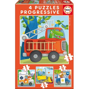 Educa (17144) - "Rescue Patrol" - 6 9 12 16 Teile Puzzle