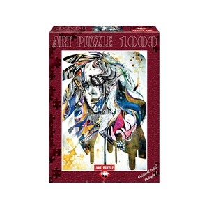 Art Puzzle (4348) - "Buntes Frauenporträt" - 1000 Teile Puzzle