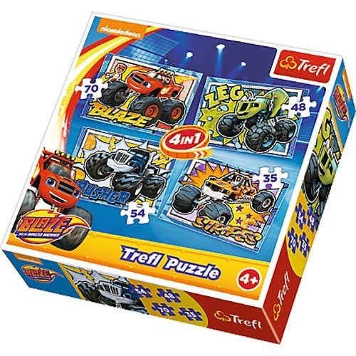 Trefl (34267) - "Blaze und seine Freunde" - 35 48 54 70 Teile Puzzle