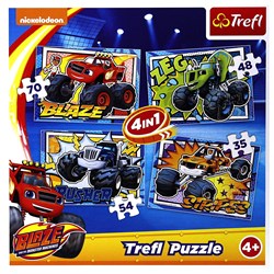 Trefl (34267) - "Blaze und seine Freunde" - 35 48 54 70 Teile Puzzle