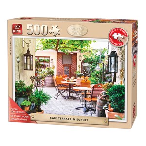 King International (05532) - "Café Terrace in Europe" - 500 Teile Puzzle
