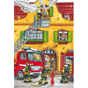 Schmidt Spiele (56215) - "Feuerwehr und Polizei" - 24 Teile Puzzle