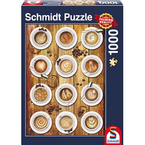 Schmidt Spiele (58277) - "Kaffee-Kunstwerke" - 1000 Teile Puzzle