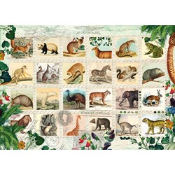 Schmidt Spiele (58285) - "Tierische Briefmarkensammlung" - 1000 Teile Puzzle