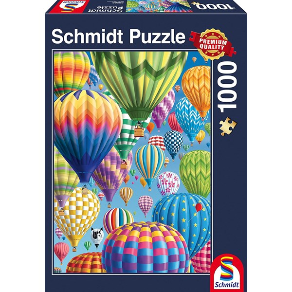Schmidt Spiele (58286) - "Bunte Ballone am Himmel" - 1000 Teile Puzzle