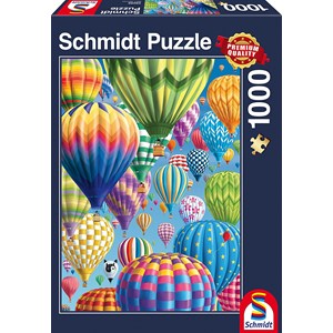 Schmidt Spiele (58286) - "Bunte Ballone am Himmel" - 1000 Teile Puzzle