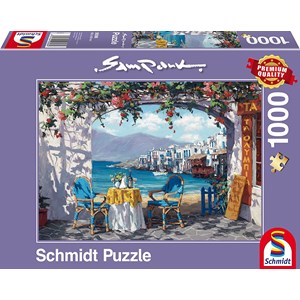 Schmidt Spiele (59396) - Sam Park: "Rendez-vous auf Mykonos" - 1000 Teile Puzzle