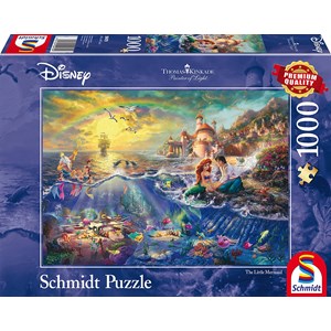 Schmidt Spiele (59479) - Thomas Kinkade: "Arielle, die kleine Meerjungfrau" - 1000 Teile Puzzle