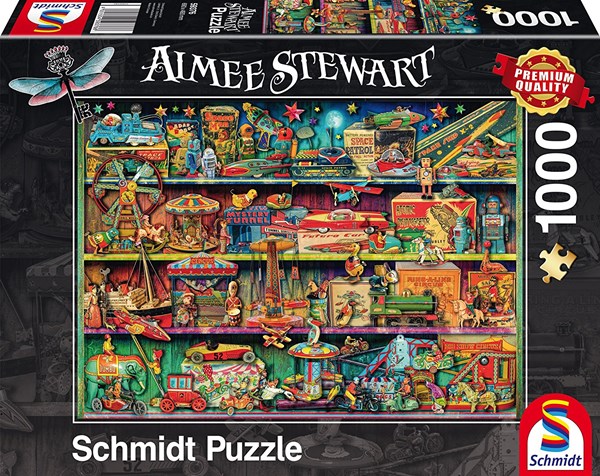 Schmidt Spiele (59376) - Aimee Stewart: "Spielzeug-Wunderwelt" - 1000 Teile Puzzle