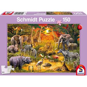 Schmidt Spiele (56195) - "Tiere in Afrika" - 150 Teile Puzzle