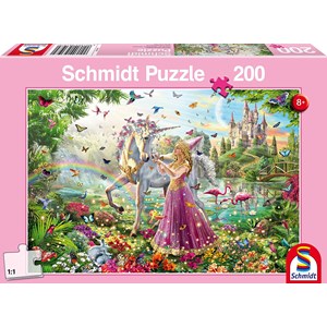Schmidt Spiele (56197) - "Schöne Fee im Zauberwald" - 200 Teile Puzzle