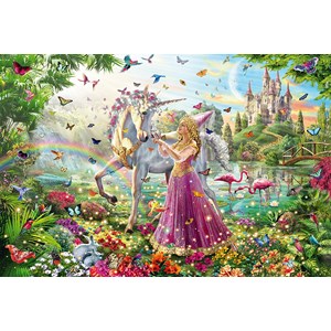 Schmidt Spiele (56197) - "Schöne Fee im Zauberwald" - 200 Teile Puzzle