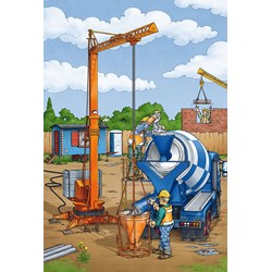 Schmidt Spiele (56200) - "Auf der Baustelle" - 24 Teile Puzzle