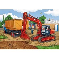 Schmidt Spiele (56200) - "Auf der Baustelle" - 24 Teile Puzzle