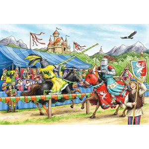Schmidt Spiele (56204) - "Bei den Rittern" - 60 Teile Puzzle
