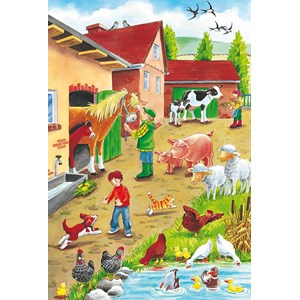 Schmidt Spiele (56216) - "Auf dem Bauernhof" - 24 Teile Puzzle