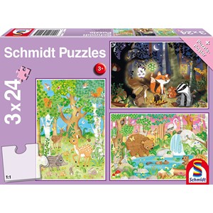 Schmidt Spiele (56220) - "Waldtiere" - 24 Teile Puzzle